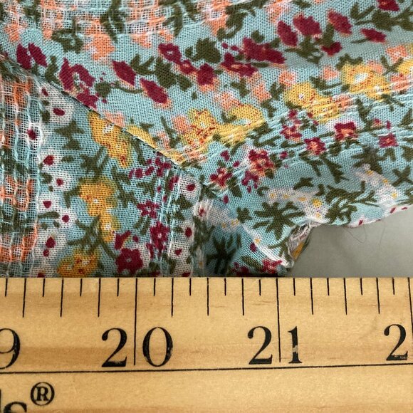 Anthropologie Maeve LS Blouse Gelise Pintuck Metal Buttons Peasant Prairie, Med. - Picture 9 of 14